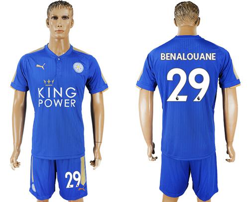 Leicester City #29 Benalouane Home Soccer Club Jersey - Click Image to Close